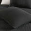 Courtepointe réversible noire simple / simple TG, rembourrage en microfibre et en coton, convient à chaque saison, 2 pièces avec 1 taie décorative, rembourrage Channel Exquisitiness, transitions saisonnières, couture matelassée-129124613-129124615