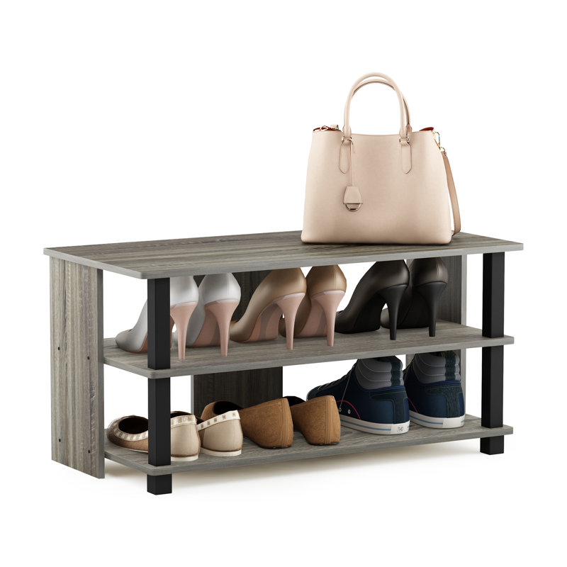 Shoe Rack, Oak/Black