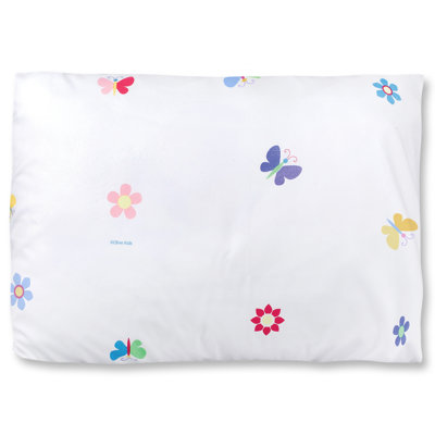 Housse de coussin en microfibre Wildkin Kids - Housse de coussin douce et respirante - Bleu jardin de papillons