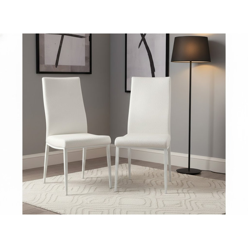 Ensemble de 2 chaises d'appoint Keziah, Blanc