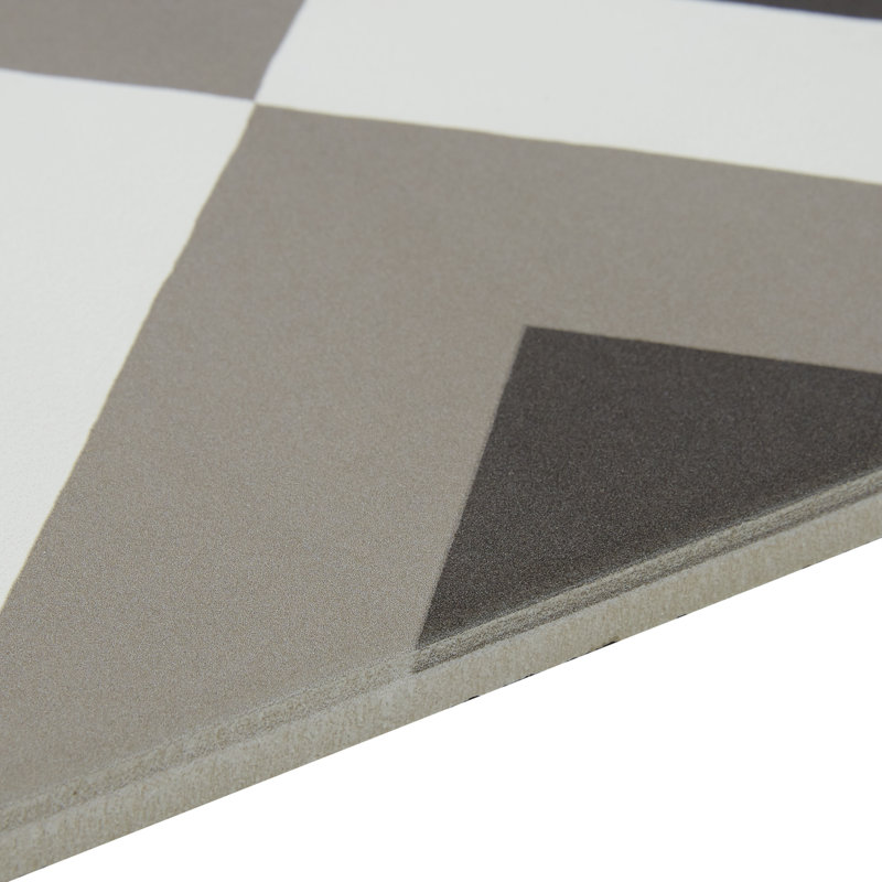 Encausto 8" x 8" Wall & Floor Tile, White/Brown