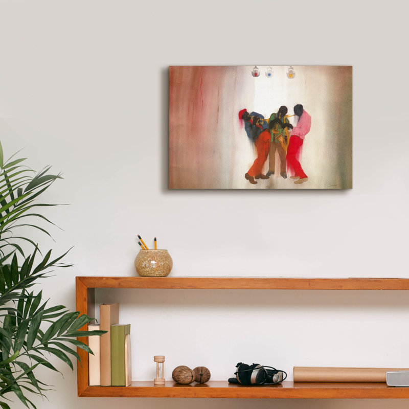 «Lark Manor ™« Black Brown and Beige »par Jim Tanaka, art mural sur toile, H 12 po x l 18 po