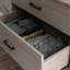 Commode 4 tiroirs, finition brune