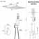 10" Square Shower Head Pressure Balanced Shower Faucet System With Handheld Spray