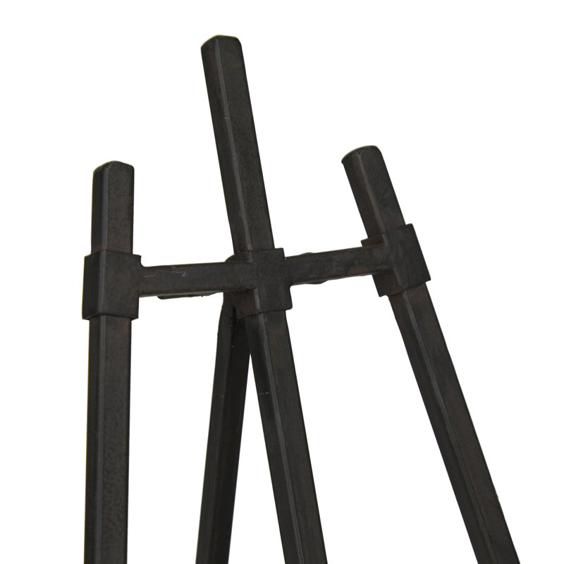 Gwennyth Metal Display Easel with Foldable Stand Set, Black