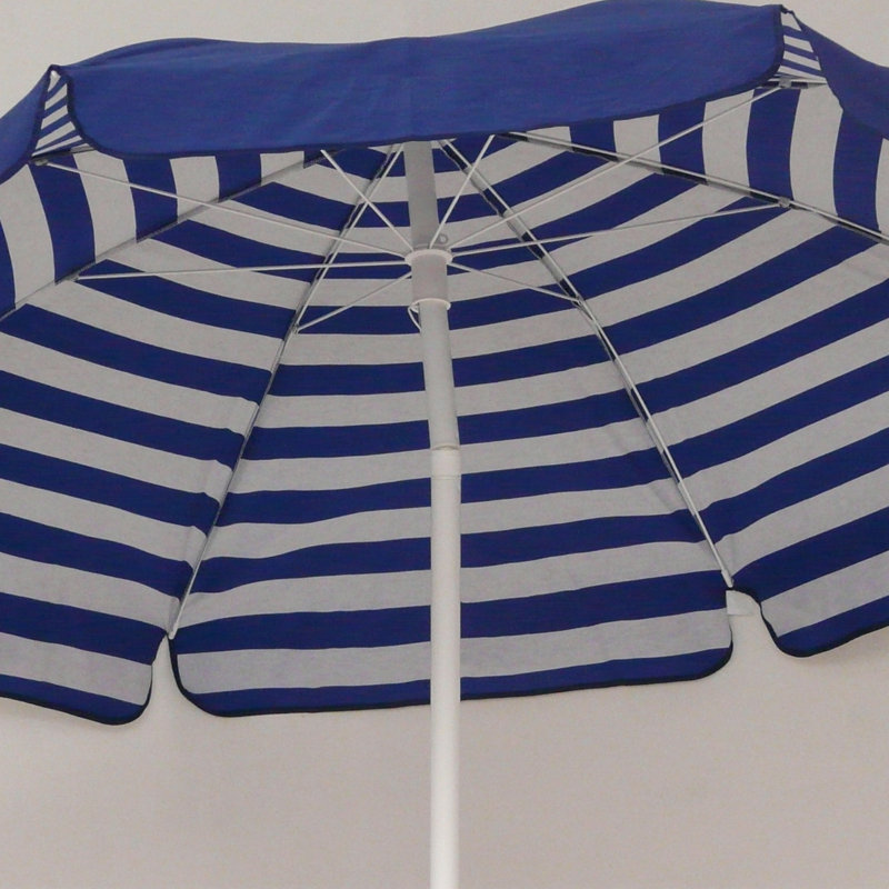 Zeta 190cm Tilt Beach Parasol, Blue/White