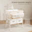 Baby Changing Table with Storage Drawers and Waterproof Changing Topper-596194928