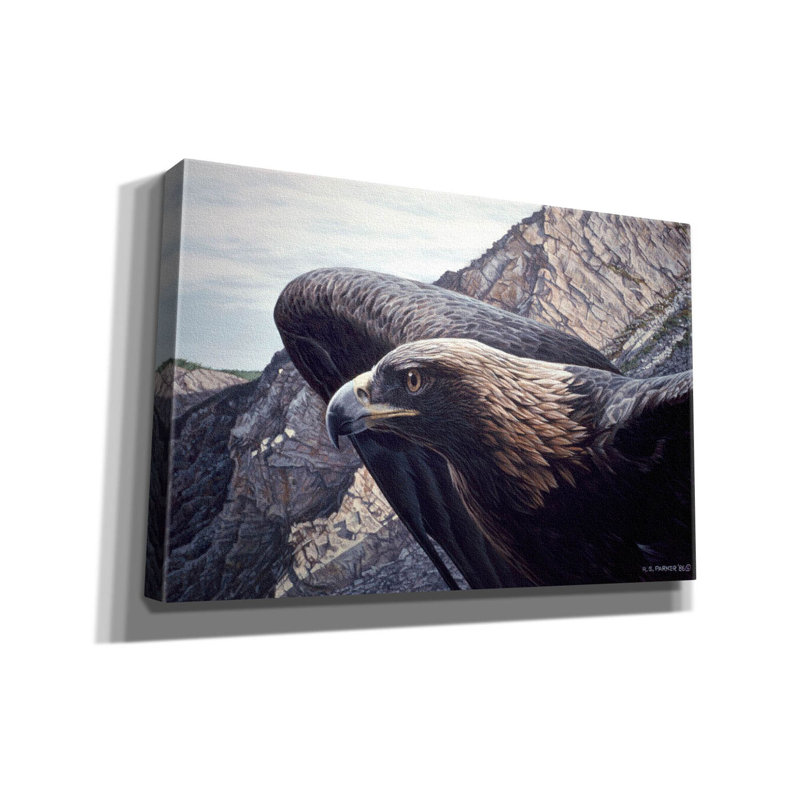 Aigle royal sur toile par Ron Parker, H 12 po x l 18 po x P 0,75 po