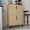Modern Multi-Purpose Cabinet, Sapphire Oak, 28.3 x 44.9 x 14.4 inches | 100% Melamine Coated Particle Board, Thickness: 0.7 inches | Sturdy Plastic Legs, Elegant Scandinavian Design for Home & Office Storage Solutions