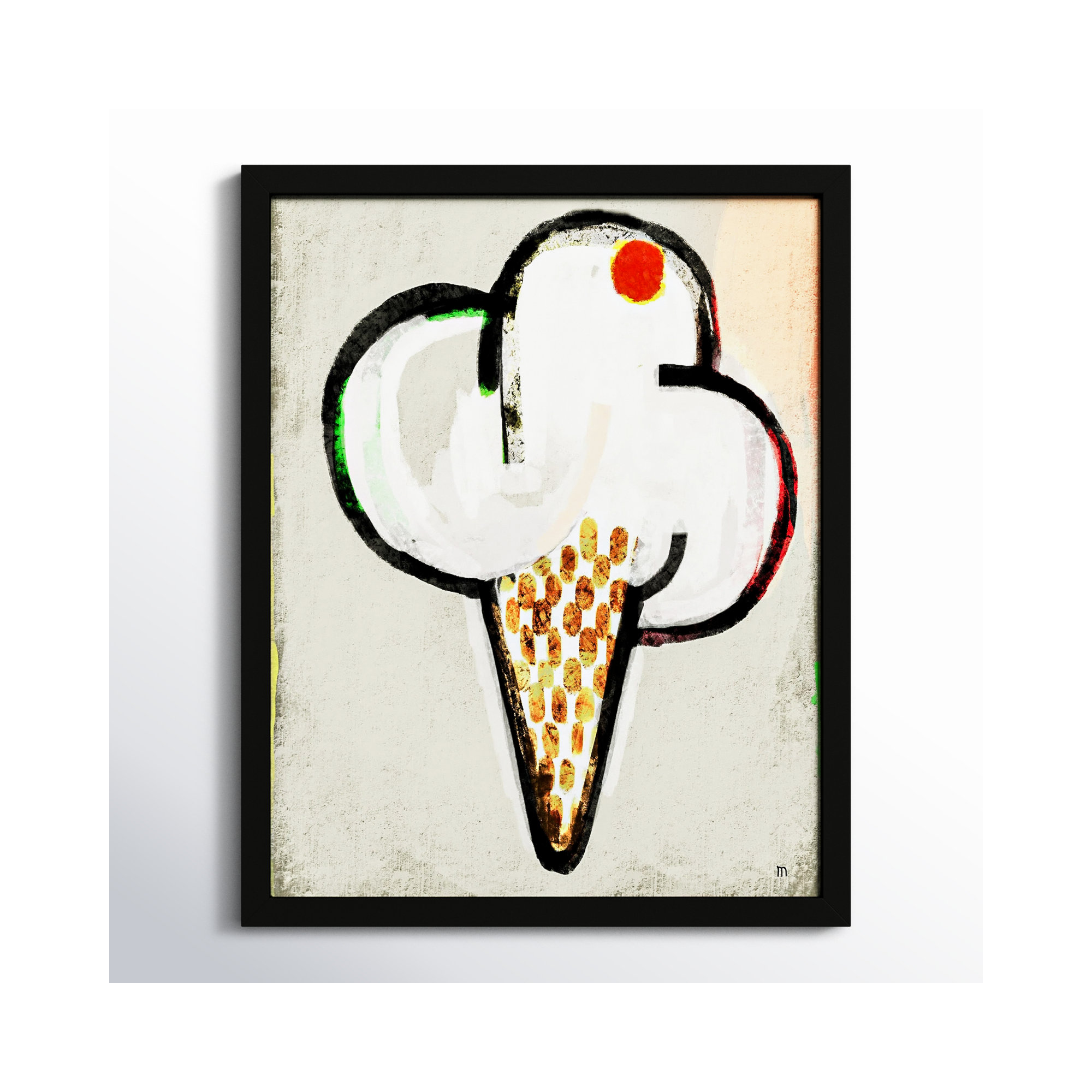 Threat by StudioM, 30" H x 24" W x 1.25" D, Black Framed Paper