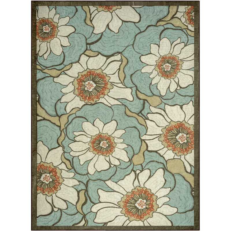 Fillender Floral Area Rug Washable Rug Non-Slip Colorful Flowers Floor Carpet For Living Room Bedrooms Decor