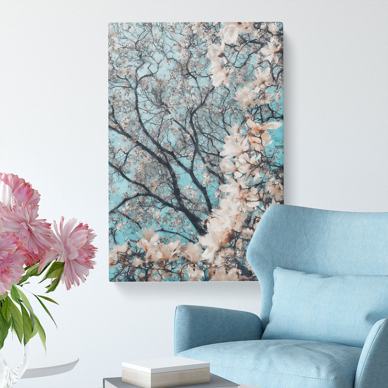 Pale Pink Magnolia Tree - Wrapped Canvas, 76cm H x 50cm W x 3cm D