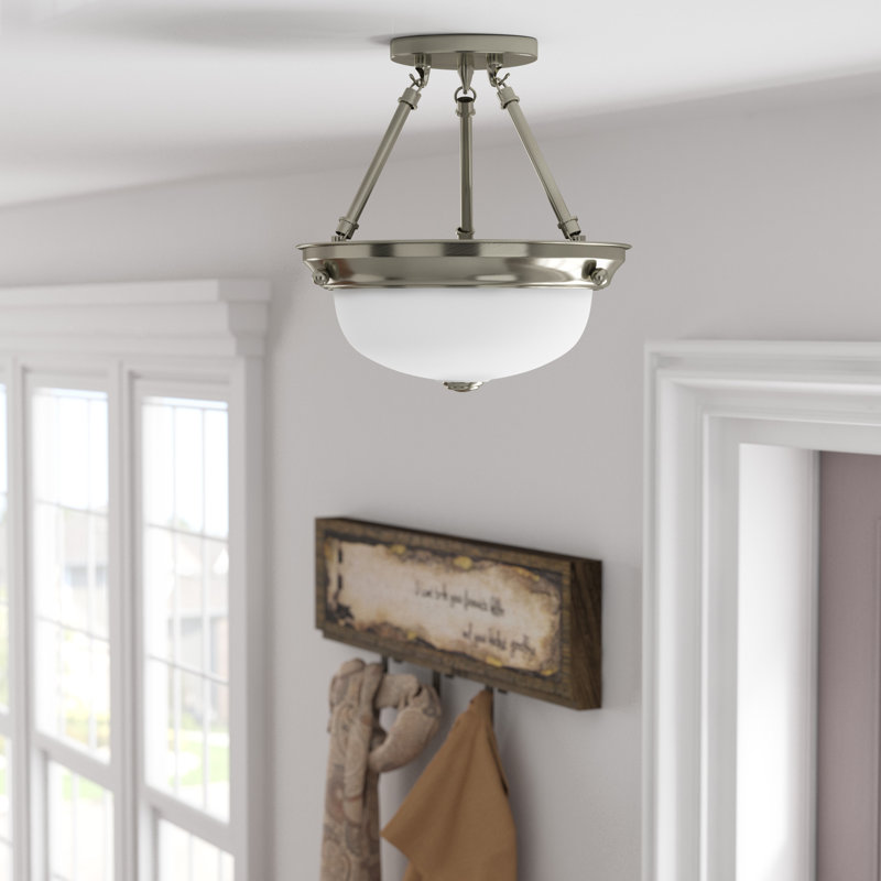 Plafonnier semi-encastré 1 lumière Talib, H 15,5 po x l 15,25 po x p 15,25 po, Non