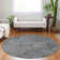 Machine Washable Indoor/Outdoor Christain ACN1359 Gray Rug