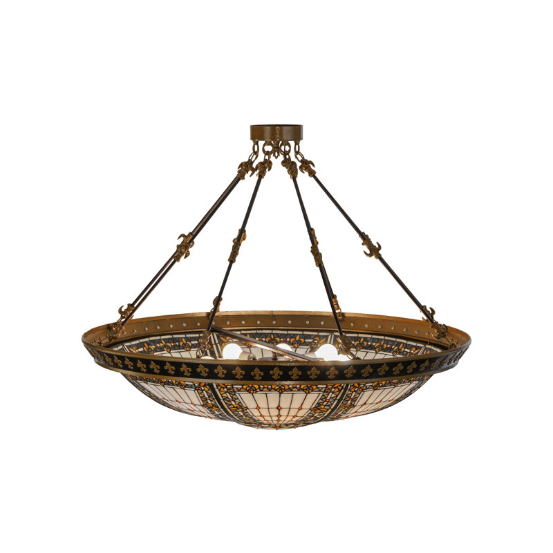 Fleur-de-lis 8 - Light Semi Flush Mount