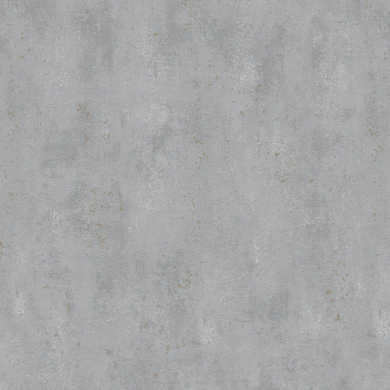 Textures Collection Industrial Plain Metallic Elements Wallpaper Roll, Gray