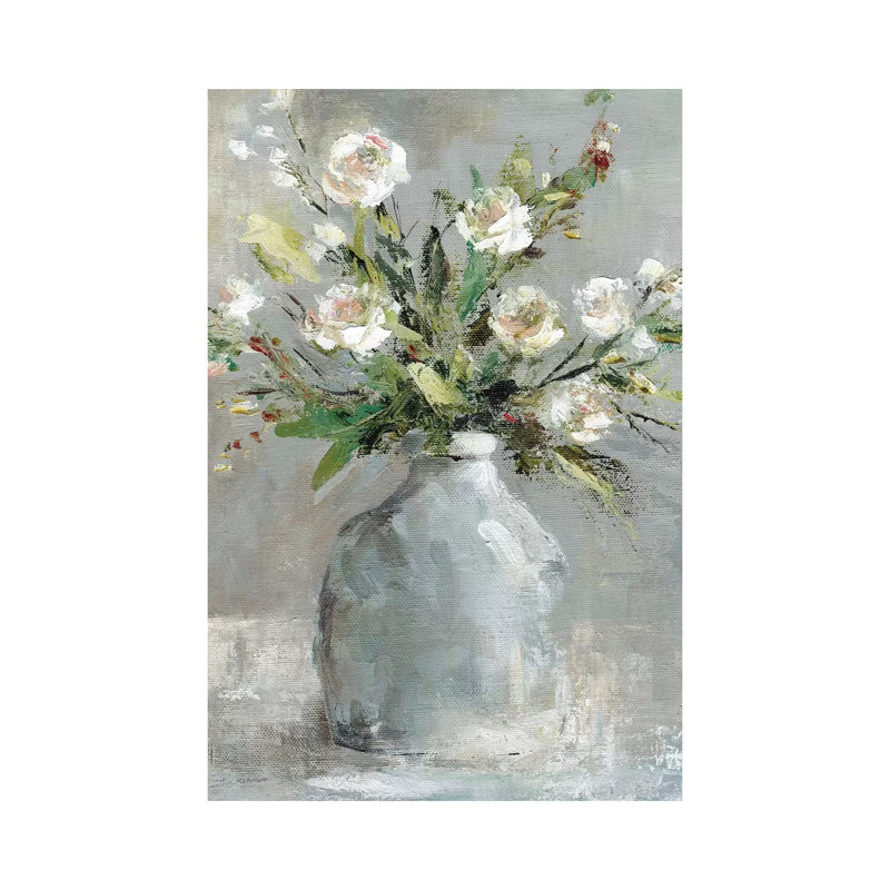 «Country Bouquet I» par Carol Robinson - reproduction imprimée, H 48 po x l 32 po x P 1,5 po, Toile tendue, Pas de tapis