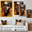 «Classy Portrait of Elegant African Lady V», reproduction sur toile-87369945-87369948