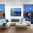 Illuminated Blue Stockholm Cityscape Photographic Print on Wrapped Canvas-18295909
