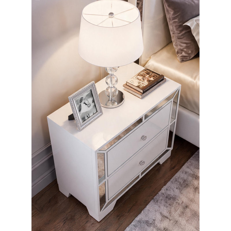 Fazeley Solid + Manufactured Wood Nightstand, White