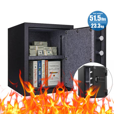 Tigerking Large Fireproof Safe Box, 3.0 Cu ft, Digital Lock and Adjustable Shelves for Home and Office