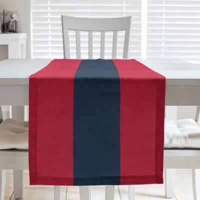 Tennessee Red Football Stripes Table Runner