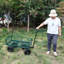Les chariots de jardin Wagon Cart facilitent le transport du bois de chauffage (vert)