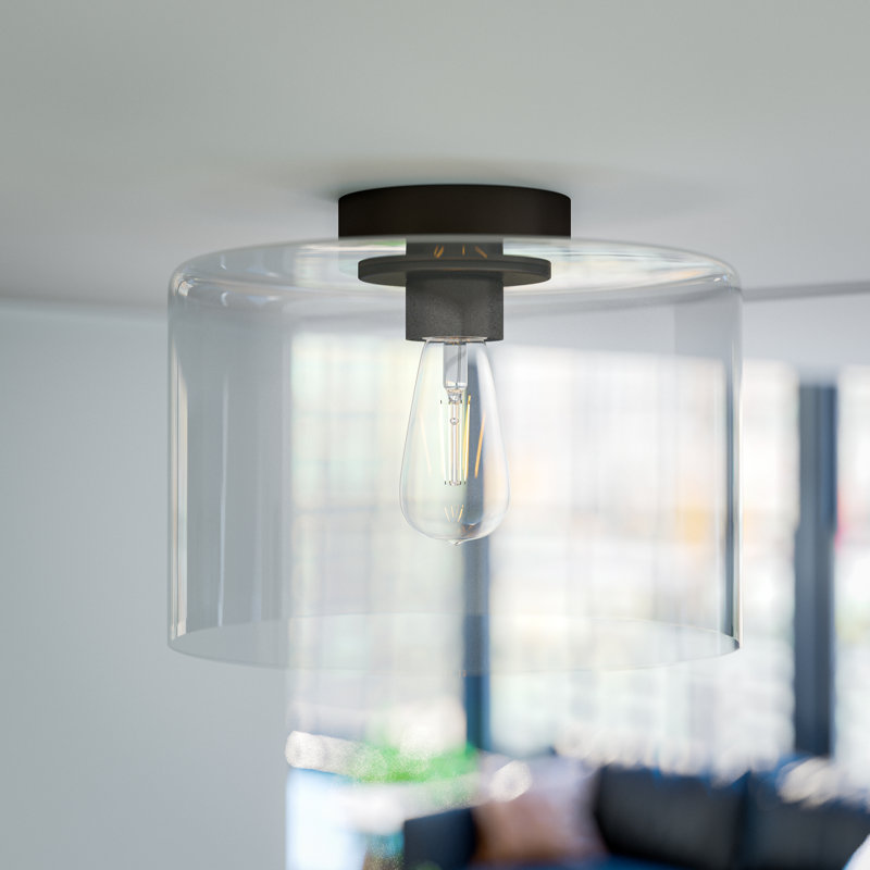 Capri 1-Light Flush Mount - Oil Rubbed Bronze, Oil rubbed bronze