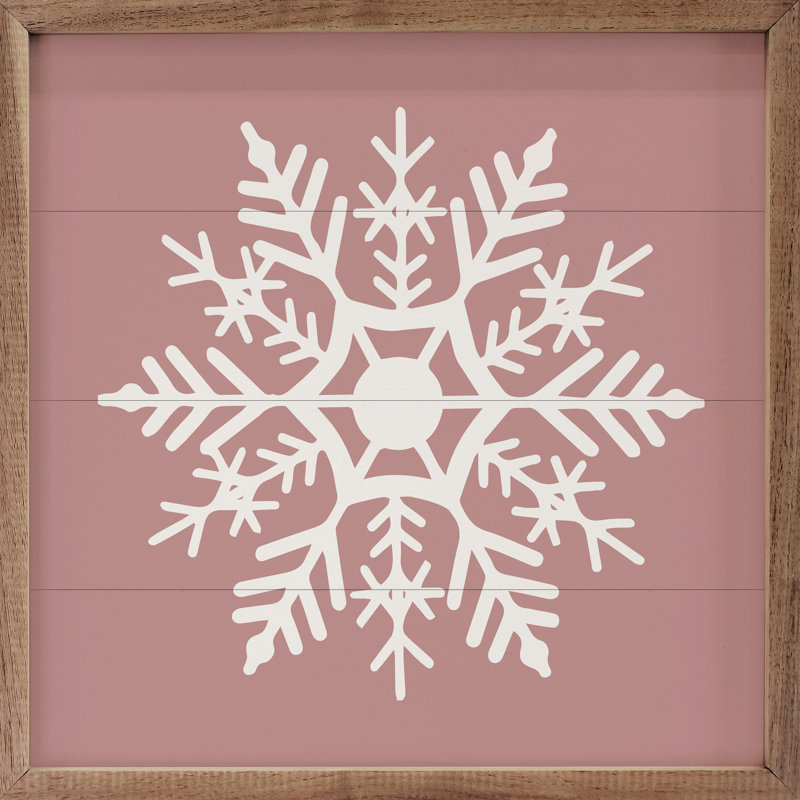 White Twelve Point Snowflake Pink