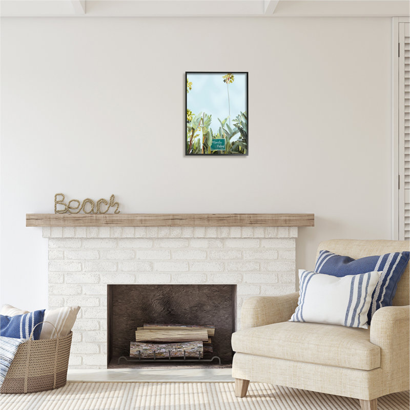 «Florida Palms Botanicals» encadré sur bois par Amelia Noyes, impression, H 20 po x l 16 po x P 1,5 po