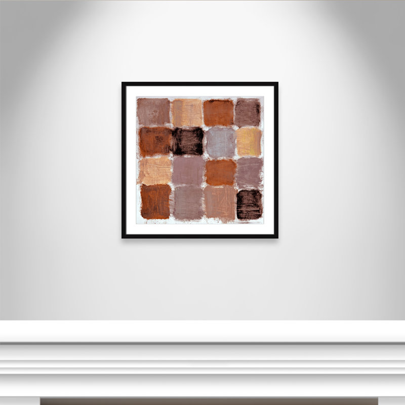 Reproduction de poudrière à motif de reflets d'épices par Casa Fine Arts, Reproduction encadrée noire avec passe-partout