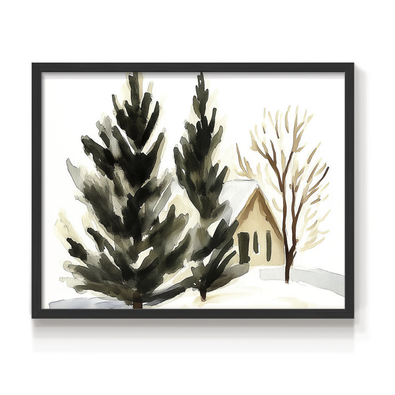 Chirstmas Art-CXX -Framed Print - Restickable, H 11 po x l 14 po, Noir, noir, noir, noir