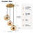 3-Light Concave Amber Glass Pendant Light