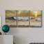 Home Is Where the Beach Is - Ensemble de 3 peintures sur toile tendue-1829396970