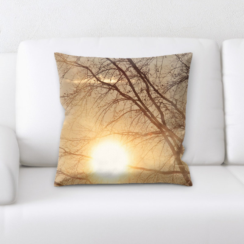 Floral Microsuede Throw Pillow