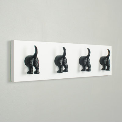 Anosh Wall Mounted Required 4 - Hook Wall Mounted Coat Rack