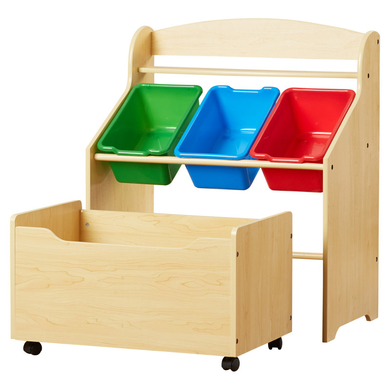 Azsha Harriet Bee Toy Organizer With Bin, Natural