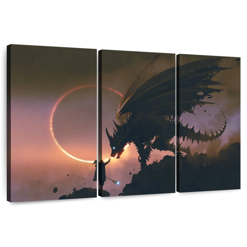 Kelan Taming The Dragon, 42" H x 65" W