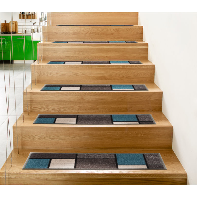 Tapis d'escalier, bleu