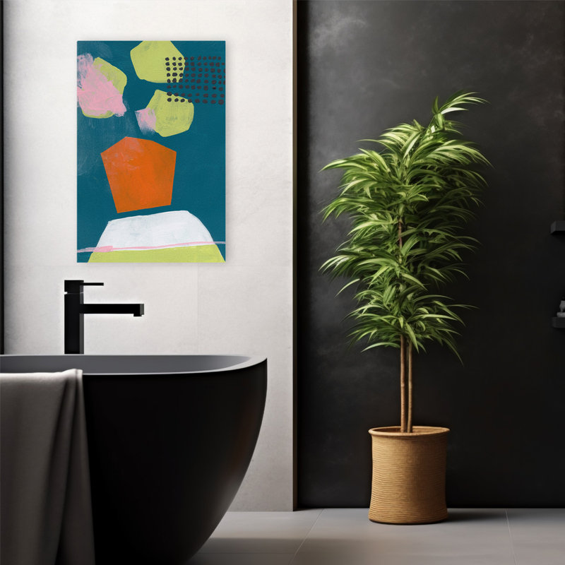 Pot de fleur - Art abstrait, H 24 po x l 16 po