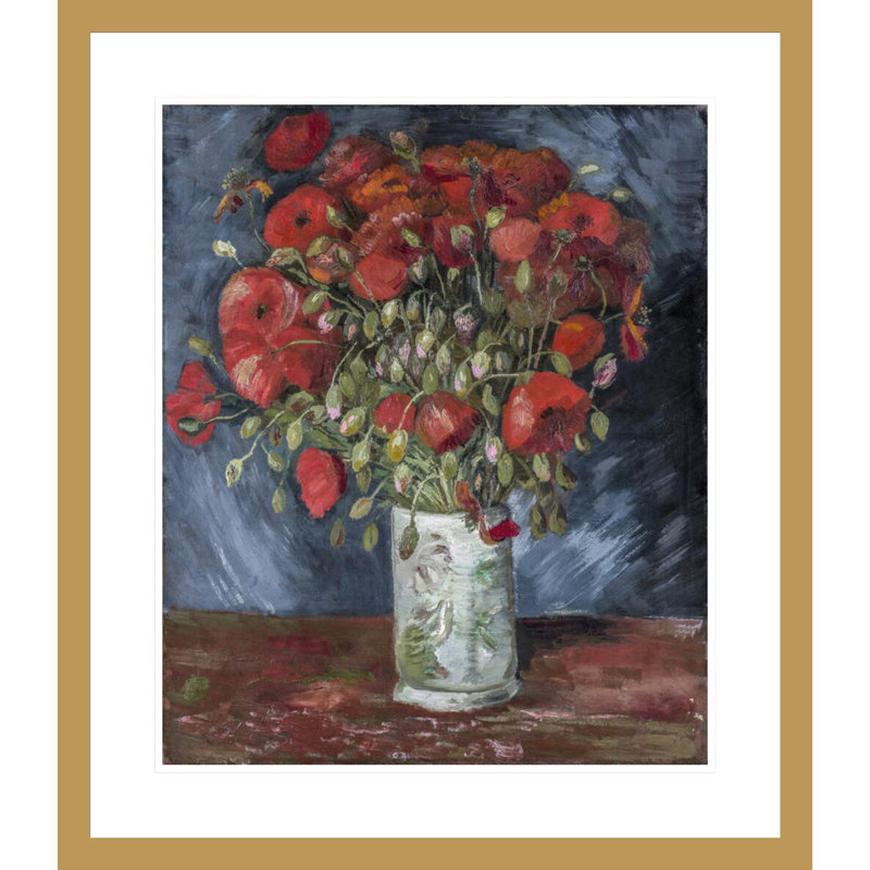 Vase avec coquelicots par Vincent van Gogh, H 27,12 po x l 23,5 po
