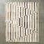 Tapis Abani Rugs Hide HID340A Beige Ivoire à rayures étagées et patchwork Soriano-1168506367
