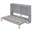 Lit escamotable double pleine grandeur, gris-585606327-585606324