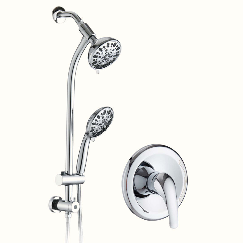 Système de douche complet avec valve brute, Chrome