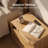 23.6"W Nightstand with Charging Station, 2 Drawers and Open Shelf, Oak-802952467-802952478
