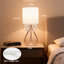 Lampe de table 22,8 po avec cristal