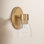 1-Light Dimmable Brushed Nickel Wall Sconce with Clear Glass Shades