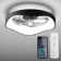 19.7'' Bedroom Recessed Ceiling Fan with  Light,With LEDs and special programs