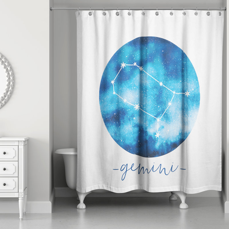 Dulin Gemini Zodiac Constellation Shower Curtain