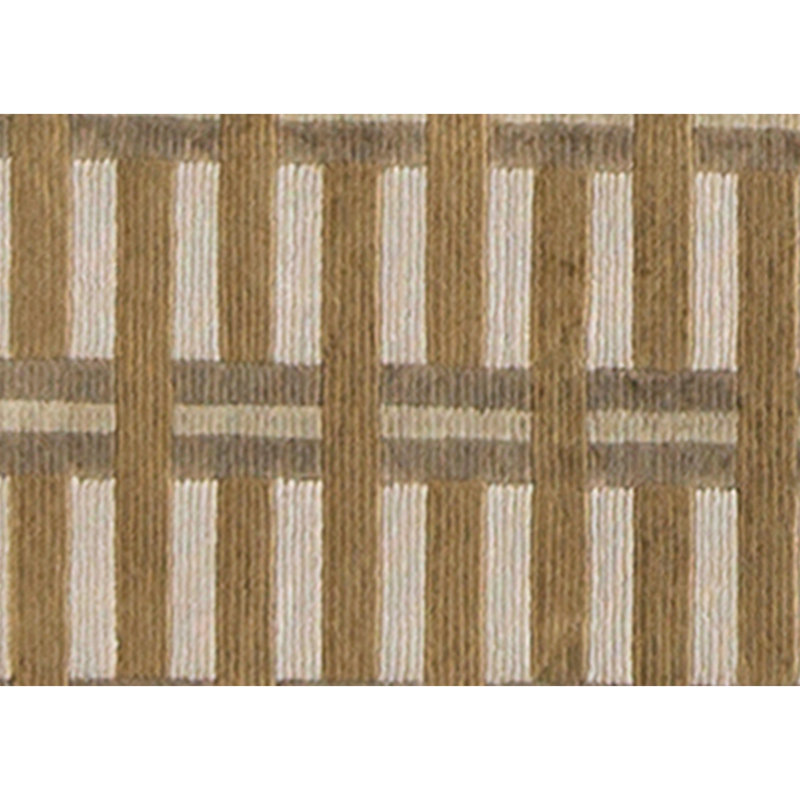 Hand Knotted Wool Area Rug in Beige And Camel